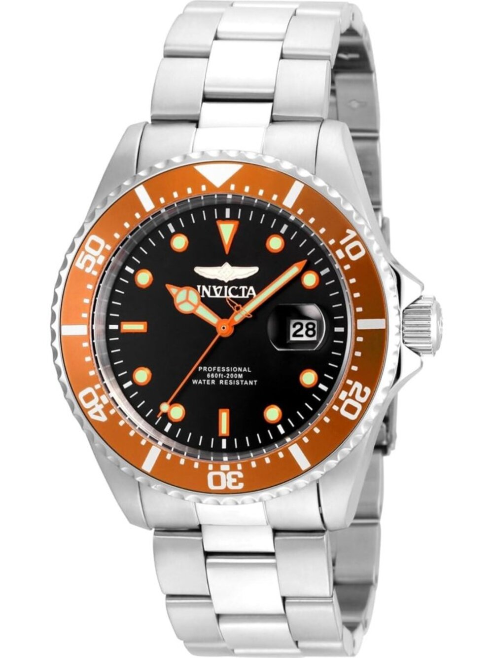 Men's Pro Diver Analog Quartz Watch - Silver, Water-Resistant, Stylish Design